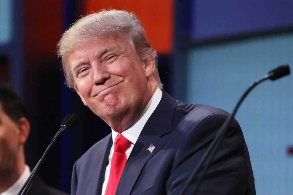 Donald Trump Smiles at debate
