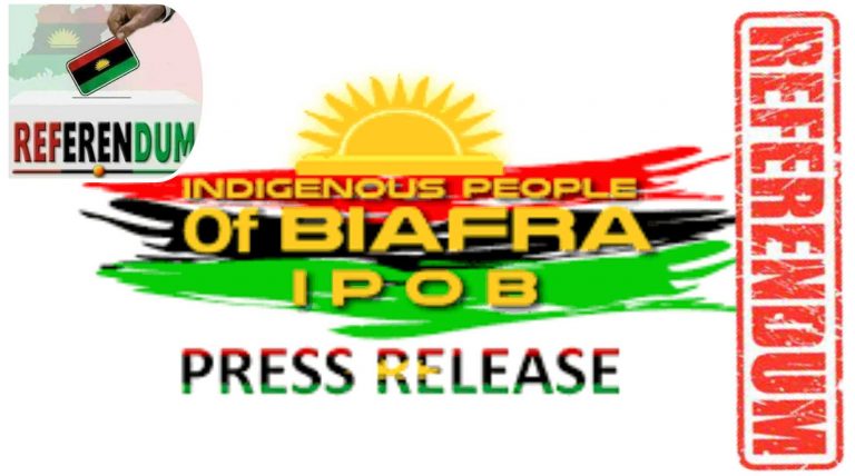 Referendum The Only Bases For Our Dialogue – IPOB