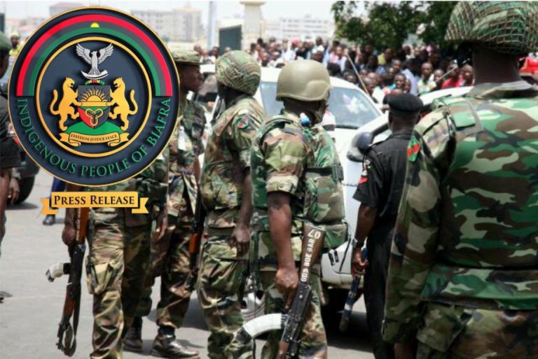 Ethnic Cleansing Agenda Against Ndigbo: Release All Detained Abia Youths And Stop Your Indiscriminate Arrest And Detention Of Abia Youths – IPOB Tells Nigeria Army